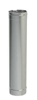 Труба дымоходная прямая 1 м D-110 мм из нержавеющей стали Прок